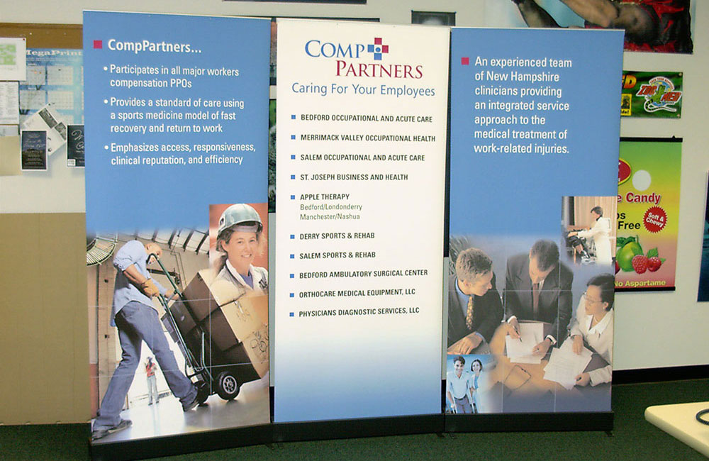 retractable banner stands, roll up banners, standing banners