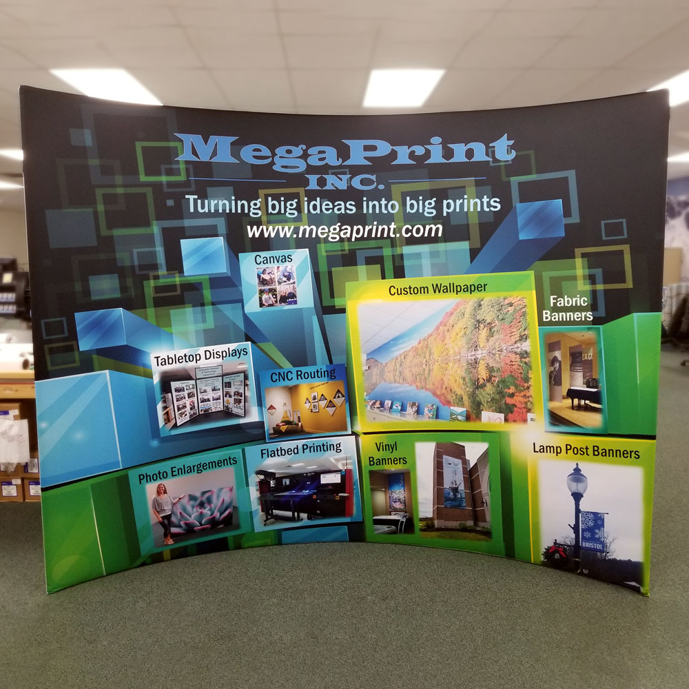 complete, portable, tension fabric pop-up booths for tradeshows